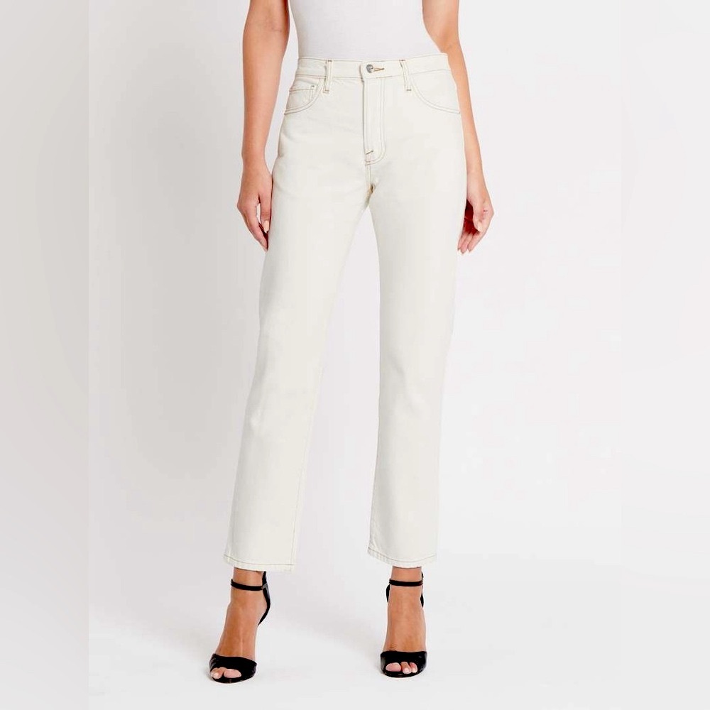Frame Le Pixie Slouch Denim Jeans with Contrast Stitching detail